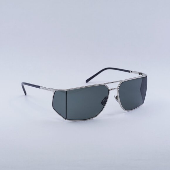 🕶️ New Saint Laurent SL750 002 Sunglasses - Silver Frame, Grey Frame - Picture 9 of 11